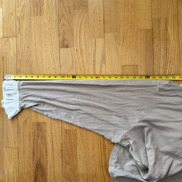 Pilcro Anthropologie Cottagecore Peter Pan Collar Top Taupe 3X Romantic Prairie - Picture 10 of 16